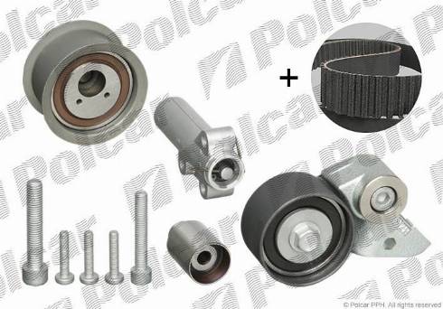 Polcar 530036610 - Комплект зубчатого ремня ГРМ autospares.lv