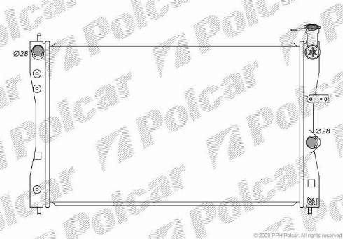 Polcar 5241081K - Радиатор, охлаждение двигателя autospares.lv