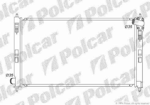 Polcar 5266081K - Радиатор, охлаждение двигателя autospares.lv