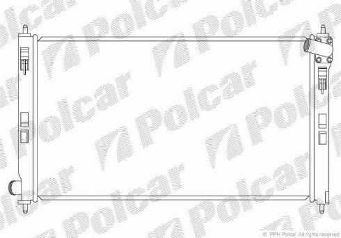 Polcar 523408-1 - Радиатор, охлаждение двигателя autospares.lv