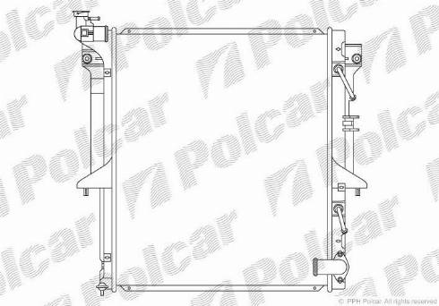 Polcar 5279084K - Радиатор, охлаждение двигателя autospares.lv