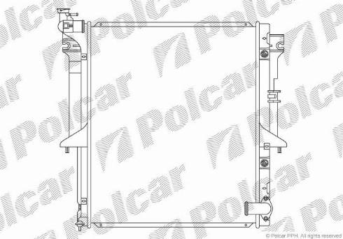 Polcar 527908-4 - Радиатор, охлаждение двигателя autospares.lv