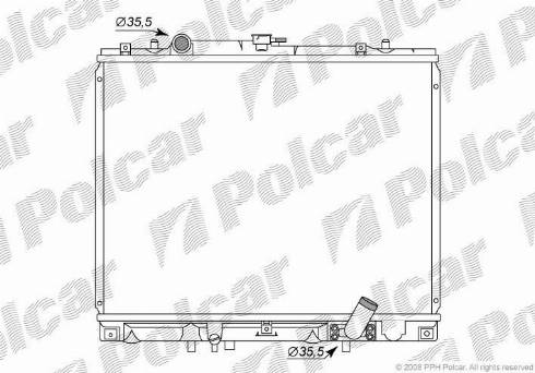 Polcar 5278083K - Радиатор, охлаждение двигателя autospares.lv