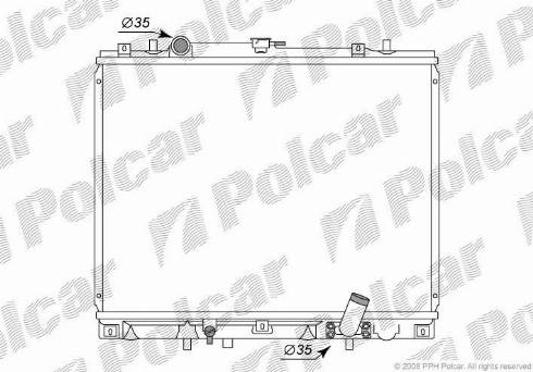 Polcar 5273083K - Радиатор, охлаждение двигателя autospares.lv