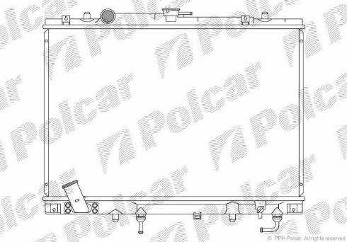 Polcar 527308-2 - Радиатор, охлаждение двигателя autospares.lv