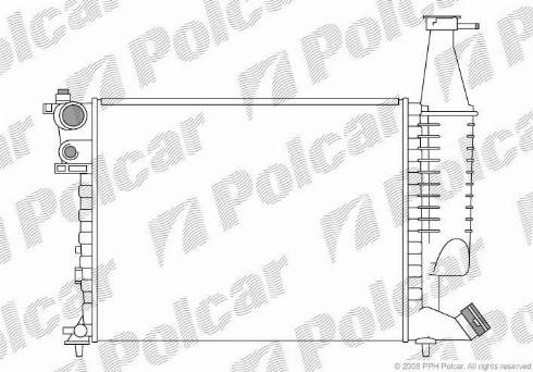 Polcar 5790081X - Радиатор, охлаждение двигателя autospares.lv