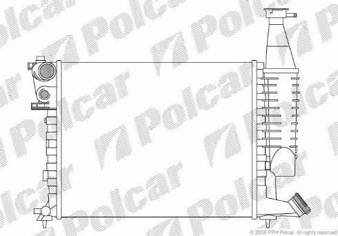 Polcar 579008-1 - Радиатор, охлаждение двигателя autospares.lv