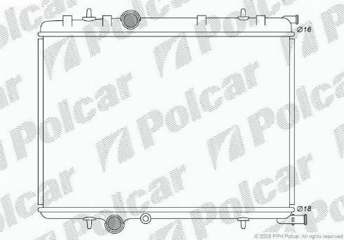 Polcar 5790082X - Радиатор, охлаждение двигателя autospares.lv