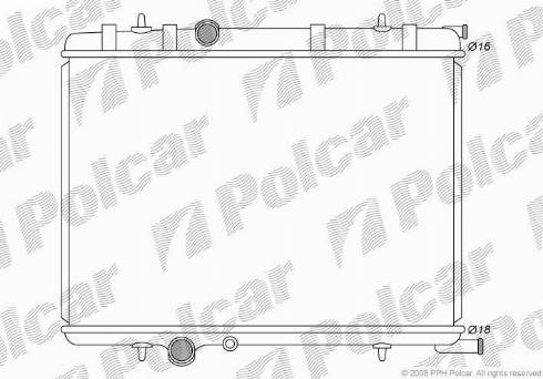 Polcar 579008-2 - Радиатор, охлаждение двигателя autospares.lv