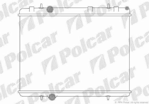 Polcar 579208-1 - Радиатор, охлаждение двигателя autospares.lv