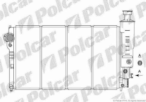 Polcar 574508-9 - Радиатор, охлаждение двигателя autospares.lv