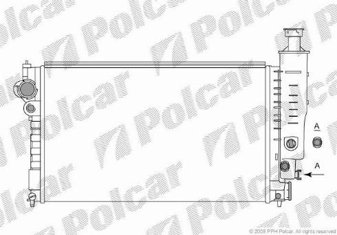 Polcar 5745085X - Радиатор, охлаждение двигателя autospares.lv