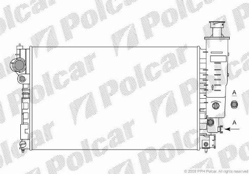 Polcar 574508-5 - Радиатор, охлаждение двигателя autospares.lv