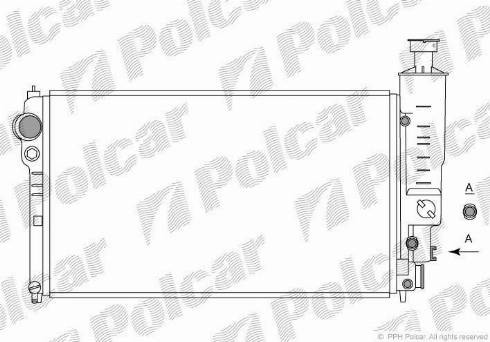 Polcar 574508-0 - Радиатор, охлаждение двигателя autospares.lv