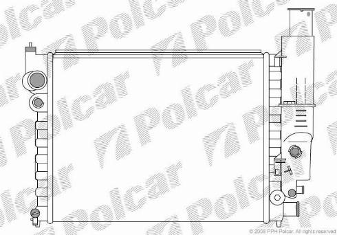 Polcar 5745081X - Радиатор, охлаждение двигателя autospares.lv