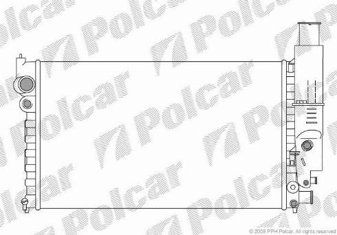 Polcar 574508-2 - Радиатор, охлаждение двигателя autospares.lv