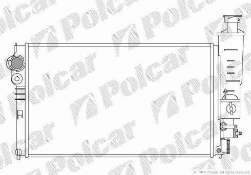 Polcar 574508A4 - Радиатор, охлаждение двигателя autospares.lv