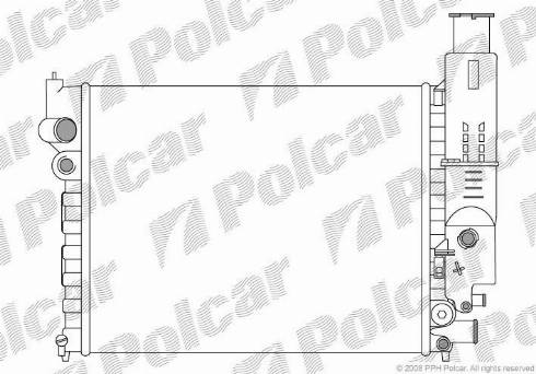 Polcar 574508A1 - Радиатор, охлаждение двигателя autospares.lv