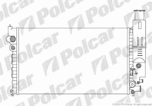 Polcar 574508A2 - Радиатор, охлаждение двигателя autospares.lv