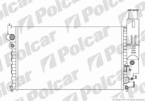 Polcar 574508B2 - Радиатор, охлаждение двигателя autospares.lv