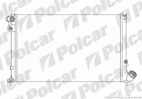 Polcar 574608-5 - Радиатор, охлаждение двигателя autospares.lv