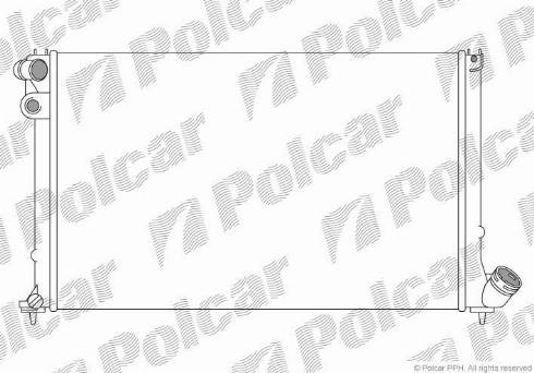 Polcar 574608A3 - Радиатор, охлаждение двигателя autospares.lv