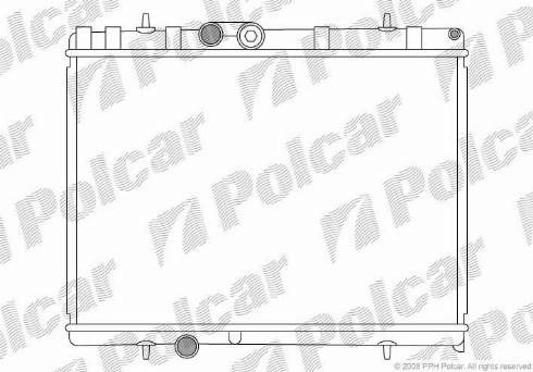 Polcar 574808-5 - Радиатор, охлаждение двигателя autospares.lv