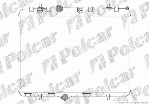 Polcar 574808A1 - Радиатор, охлаждение двигателя autospares.lv