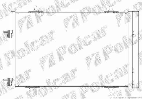 Polcar 5748K84X - Конденсатор кондиционера autospares.lv