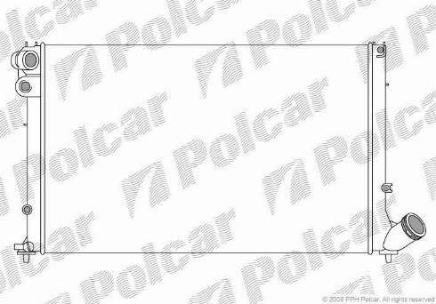 Polcar 5747081X - Радиатор, охлаждение двигателя autospares.lv