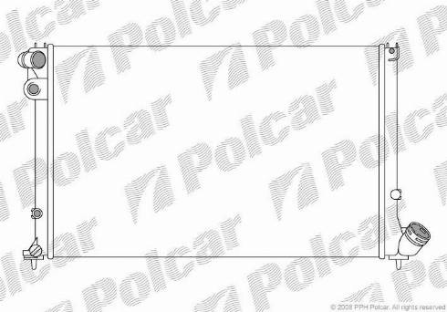 Polcar 5747082X - Радиатор, охлаждение двигателя autospares.lv