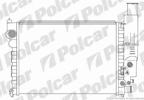 Polcar 5765081X - Радиатор, охлаждение двигателя autospares.lv