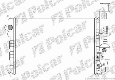 Polcar 576508-1 - Радиатор, охлаждение двигателя autospares.lv