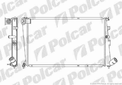 Polcar 5765082X - Радиатор, охлаждение двигателя autospares.lv