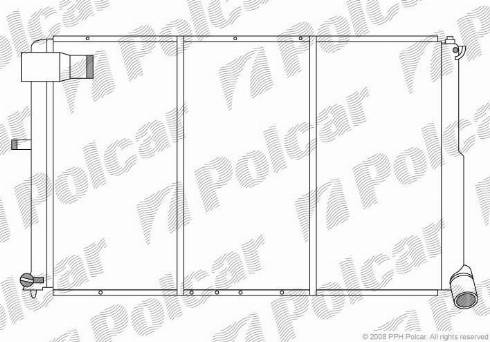 Polcar 5765087X - Радиатор, охлаждение двигателя autospares.lv