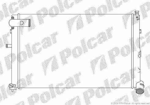 Polcar 576508A7 - Радиатор, охлаждение двигателя autospares.lv