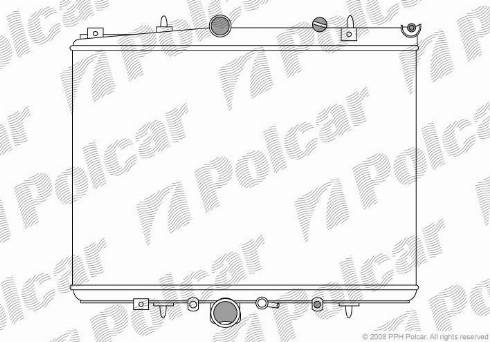 Polcar 5766081X - Радиатор, охлаждение двигателя autospares.lv