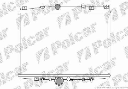 Polcar 576608-1 - Радиатор, охлаждение двигателя autospares.lv