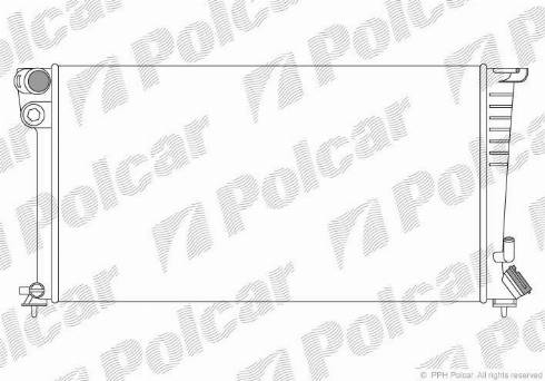 Polcar 570908-1 - Радиатор, охлаждение двигателя autospares.lv