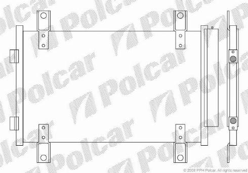 Polcar 5704K81X - Конденсатор кондиционера autospares.lv