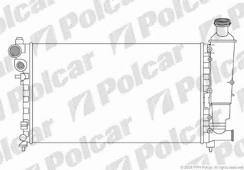 Polcar 5706085X - Радиатор, охлаждение двигателя autospares.lv