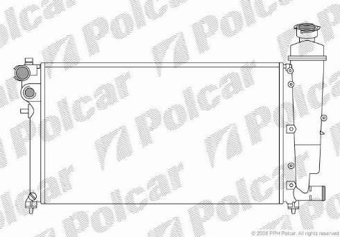 Polcar 570608-5 - Радиатор, охлаждение двигателя autospares.lv