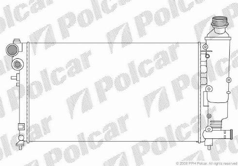 Polcar 5706086X - Радиатор, охлаждение двигателя autospares.lv