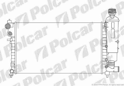 Polcar 570608-6 - Радиатор, охлаждение двигателя autospares.lv