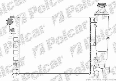 Polcar 5706081X - Радиатор, охлаждение двигателя autospares.lv