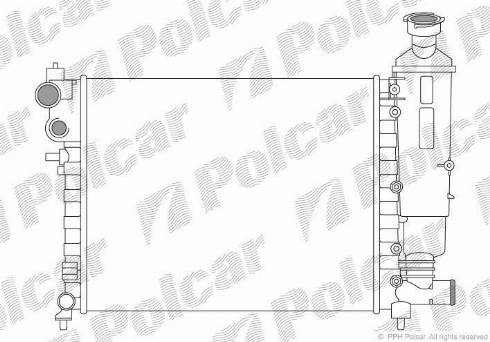 Polcar 570608-1 - Радиатор, охлаждение двигателя autospares.lv