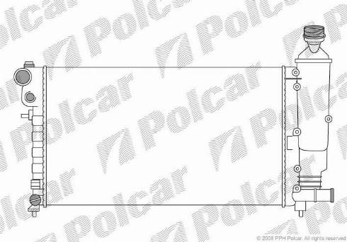 Polcar 5706083X - Радиатор, охлаждение двигателя autospares.lv