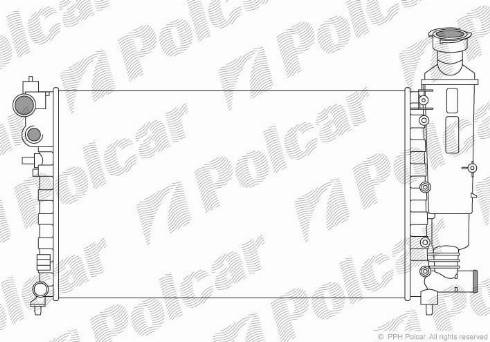 Polcar 570608-3 - Радиатор, охлаждение двигателя autospares.lv