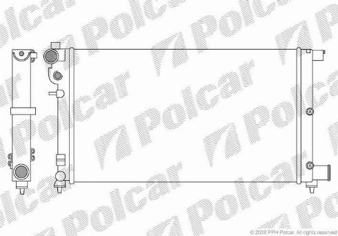 Polcar 5706082X - Радиатор, охлаждение двигателя autospares.lv