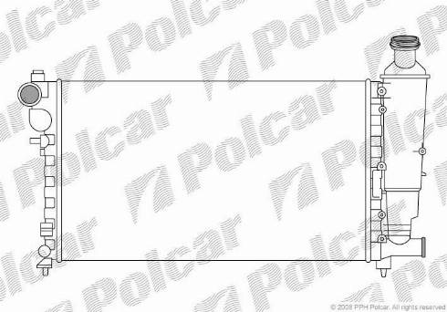 Polcar 5706087X - Радиатор, охлаждение двигателя autospares.lv